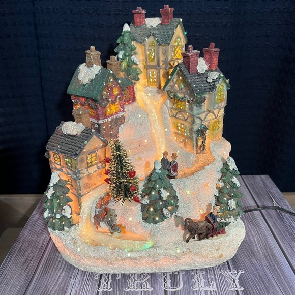 Vintage 2004 fiber Optic Village Lighted Christmas Holiday Decor 10.5" Tall - Picture 16 of 17